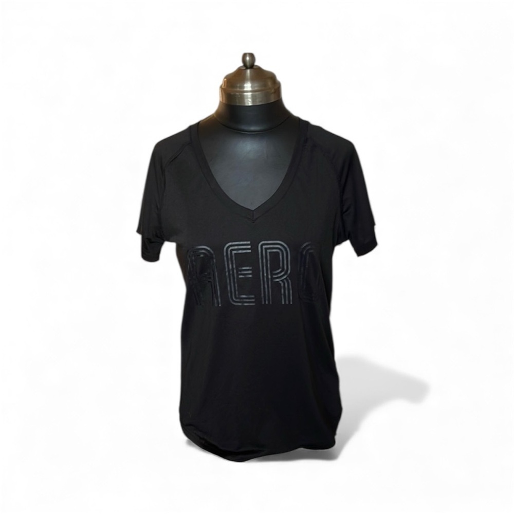 Women's Black V-Neck Top